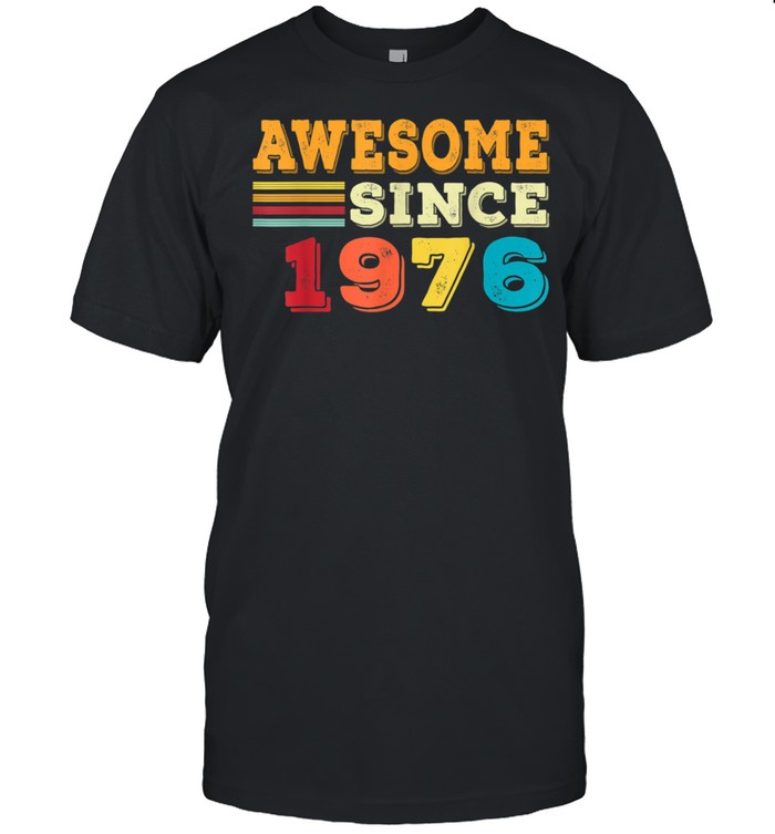 45th Birthday Vintage 45 Years Old Awesome Since 1976  Classic Men's T-shirt