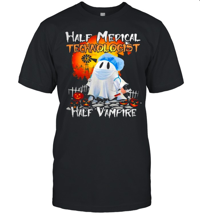 Ghost Half Medical Technologist Half Vampire Halloween T-shirt Classic Men's T-shirt