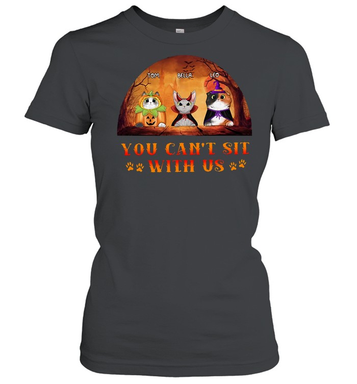 Halloween Cat Cosplay You Can’t Sit With Us Vintage T-shirt Classic Women's T-shirt