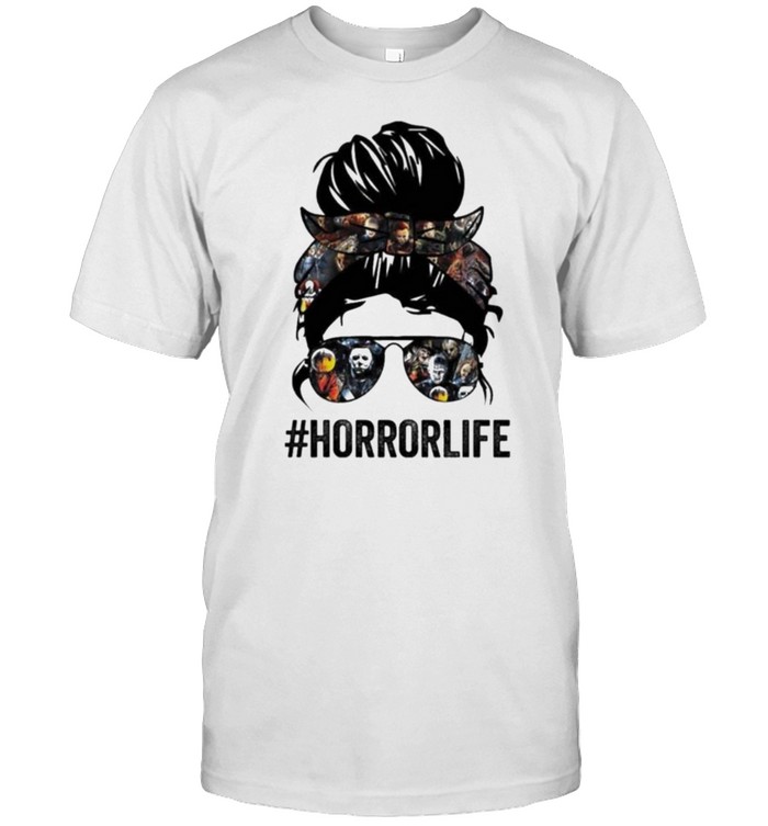 Messy Bun Horror Life  Classic Men's T-shirt