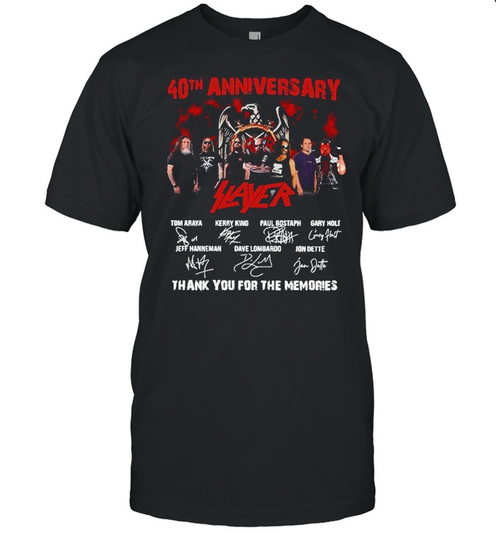 40th Anniversary Slayer thank you for the memories signatures shirt Classic Men's T-shirt