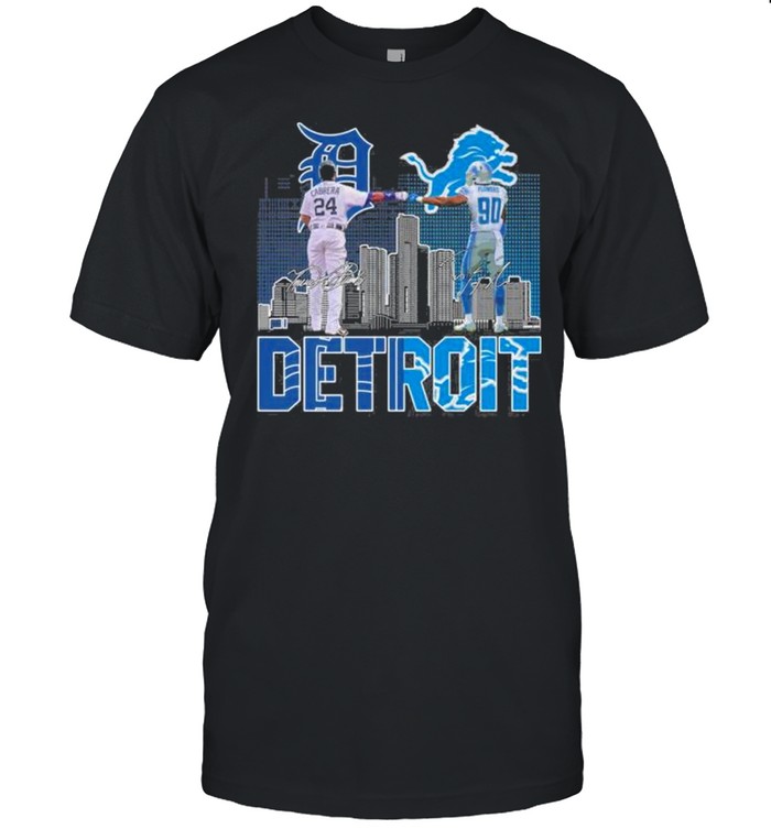 Detroit Miguel Cabrera Trey Flowers signatures shirt Classic Men's T-shirt