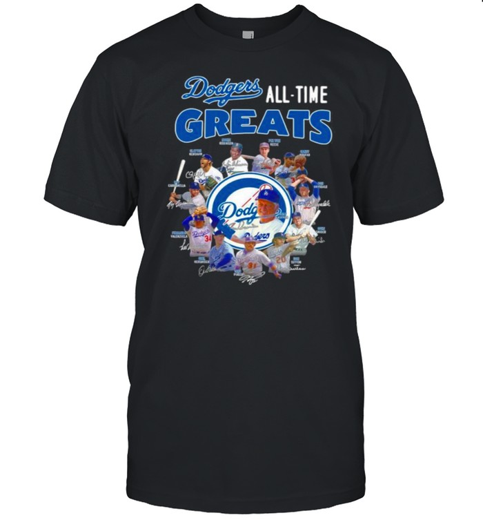 Los Angeles Dodgers all time greats signatures shirt