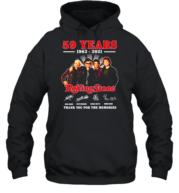 59 years 1962-2021 Rolling Stone signatures shirt Unisex Hoodie