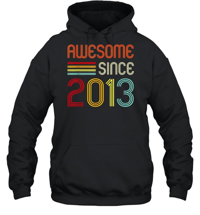 Awesome Since 2013 7th Birthday Retro shirt Unisex Hoodie