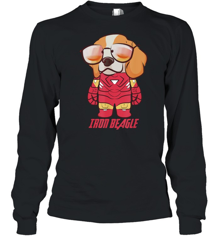 Colorful Iron Beagle Cute Puppy Beagle Dog Lovers Owners shirt Long Sleeved T-shirt