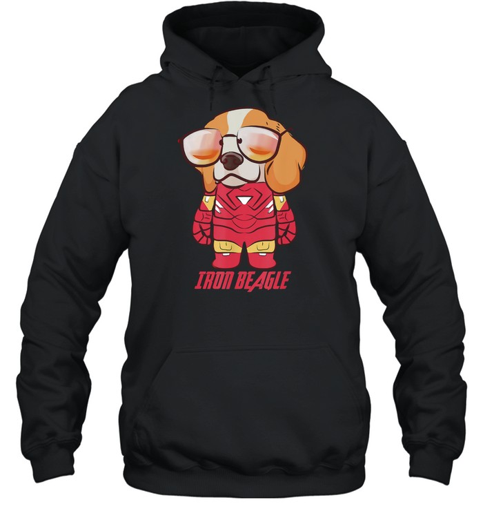 Colorful Iron Beagle Cute Puppy Beagle Dog Lovers Owners shirt Unisex Hoodie