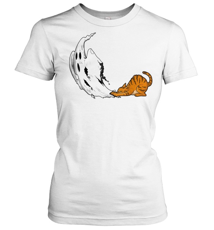 Ghost and Cat Halloween Costume shirt Classic Women's T-shirt