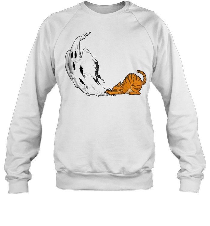 Ghost and Cat Halloween Costume shirt Unisex Sweatshirt