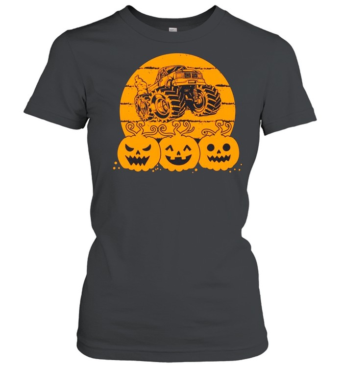 Halloween Pumpkin Monster Truck shirt Classic Women's T-shirt