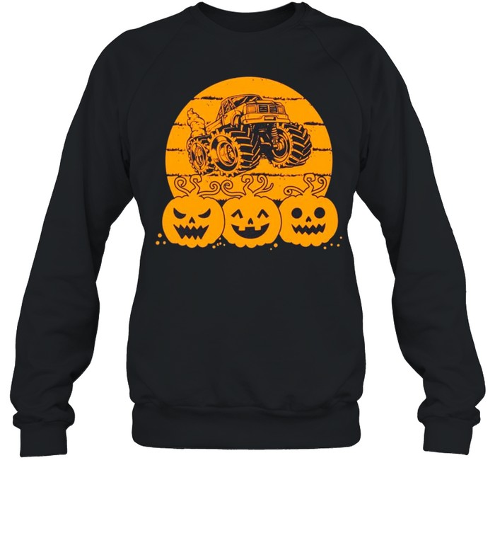 Halloween Pumpkin Monster Truck shirt Unisex Sweatshirt