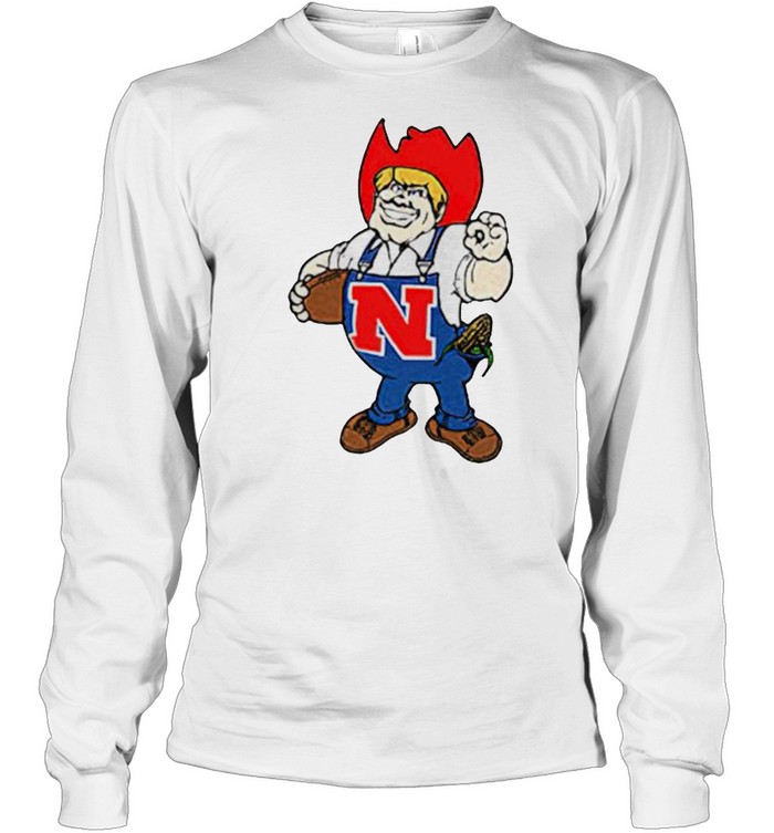 Herbie Husker Nebraska Cornhuskers Mascot logo shirt Long Sleeved T-shirt