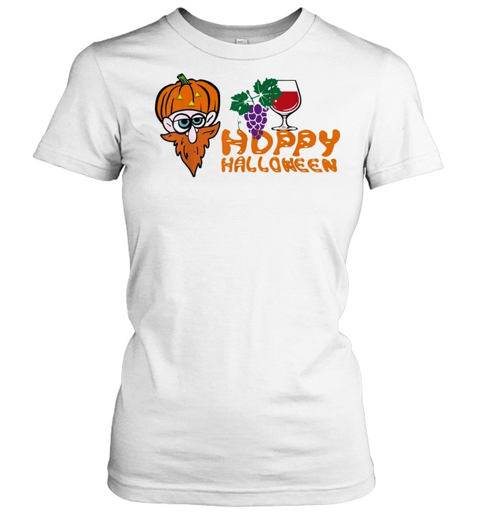 Hoppy Halloween Funny Halloween Wine Costume shirt Classic Women's T-shirt