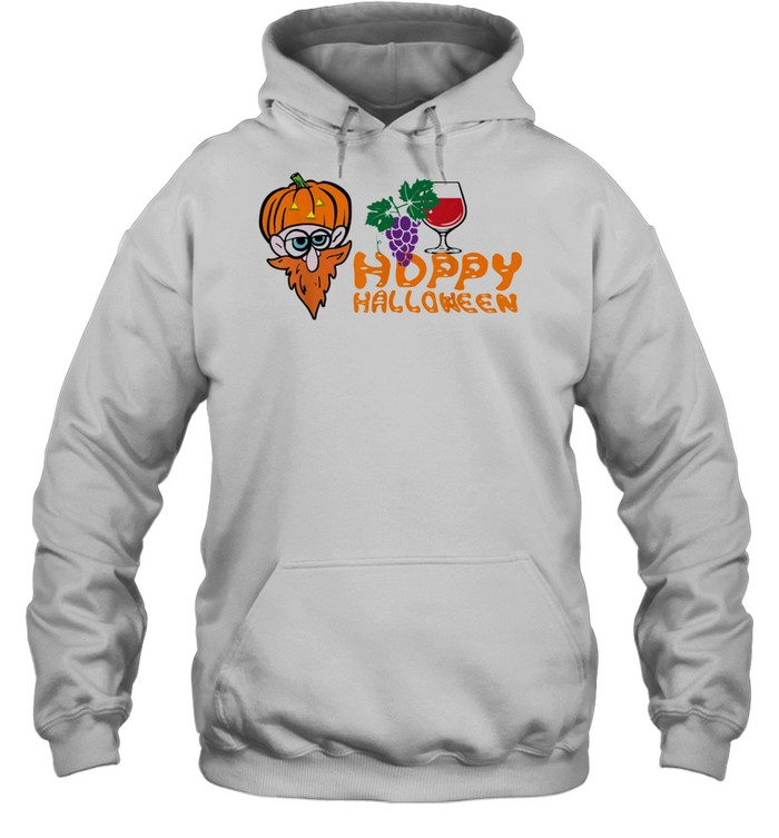 Hoppy Halloween Funny Halloween Wine Costume shirt Unisex Hoodie