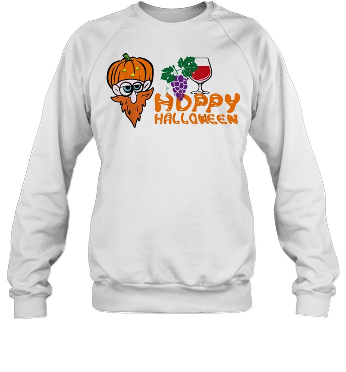 Hoppy Halloween Funny Halloween Wine Costume shirt Unisex Sweatshirt