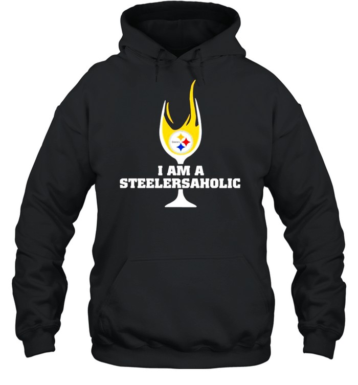 I am a Steelers Aholic wine shirt Unisex Hoodie