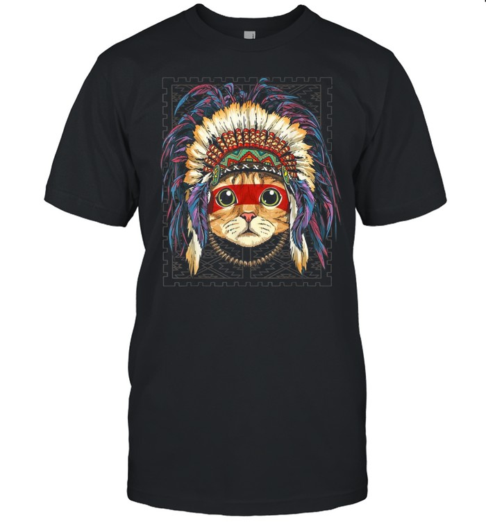 Native Indian Cat Native American Indian Cats shirt Classic Men's T-shirt