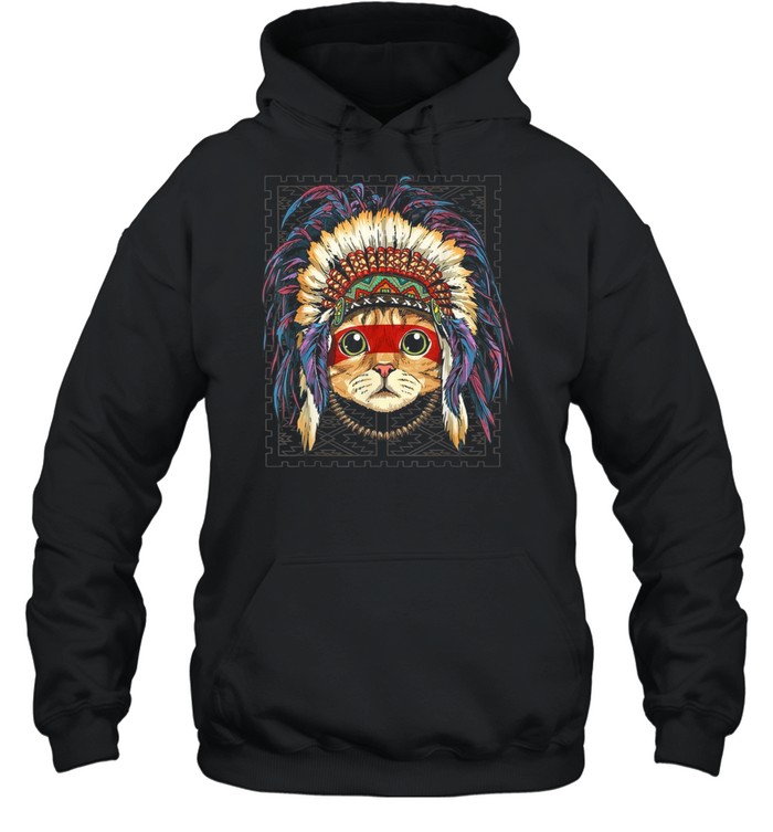 Native Indian Cat Native American Indian Cats shirt Unisex Hoodie