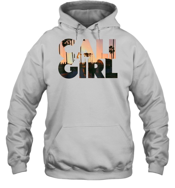 Cali Girl I Love California Palm Tree Sunset shirt Unisex Hoodie