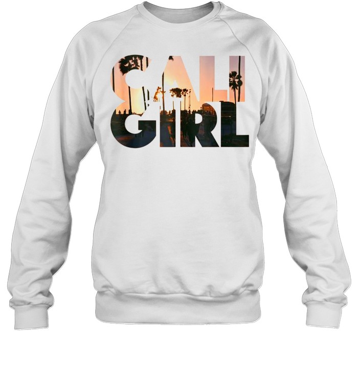 Cali Girl I Love California Palm Tree Sunset shirt Unisex Sweatshirt