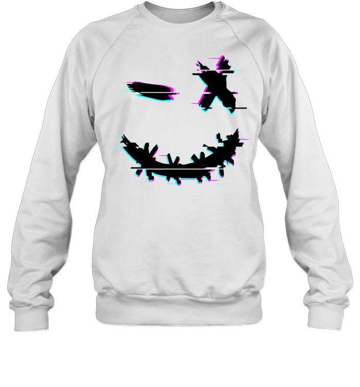 Glitch Smiley Rave Goa Psytrance Trippy Techno Hard Tekk EDM shirt Unisex Sweatshirt