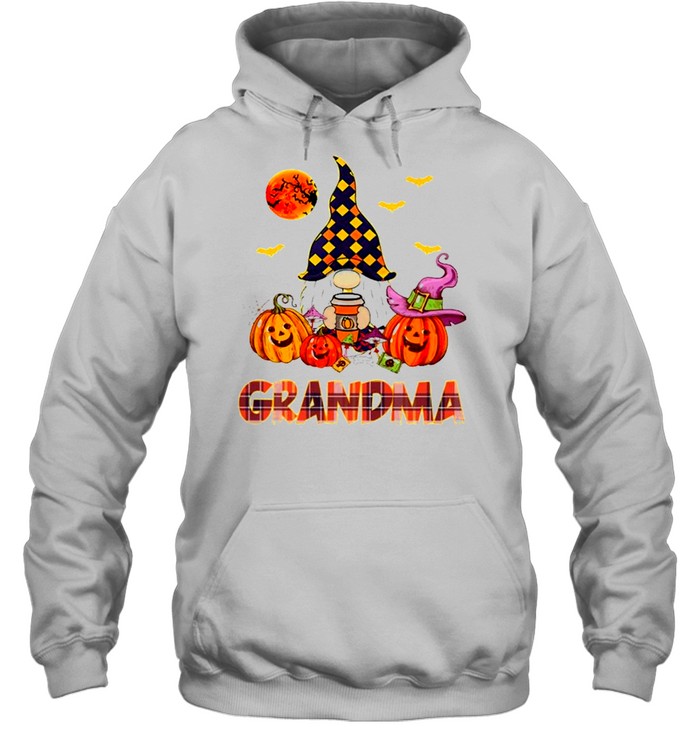 Grandma Gnome And Pumpkin Happy Halloween shirt Unisex Hoodie