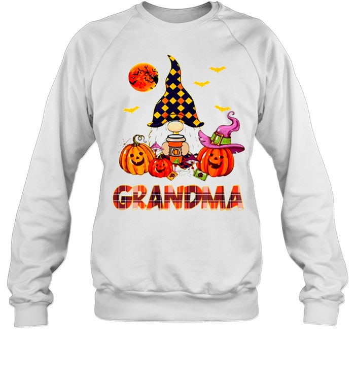 Grandma Gnome And Pumpkin Happy Halloween shirt Unisex Sweatshirt