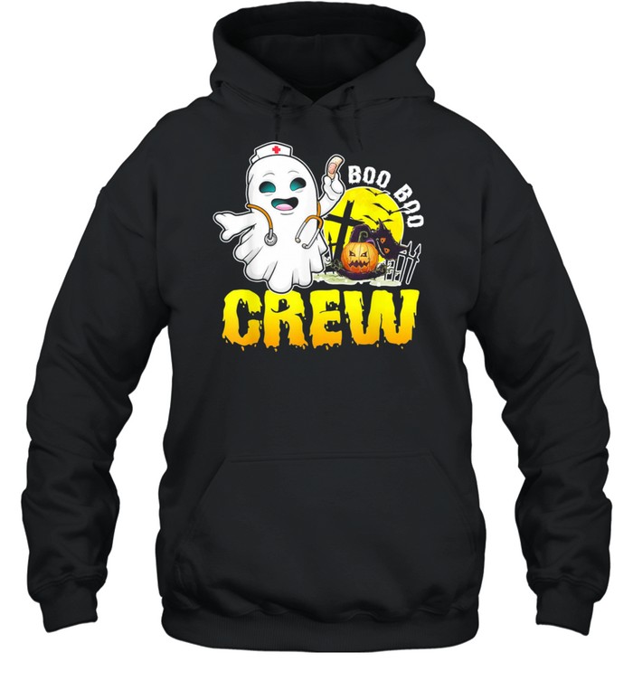 Halloween Ghost RN Nurse Boo Boo Crew shirt Unisex Hoodie