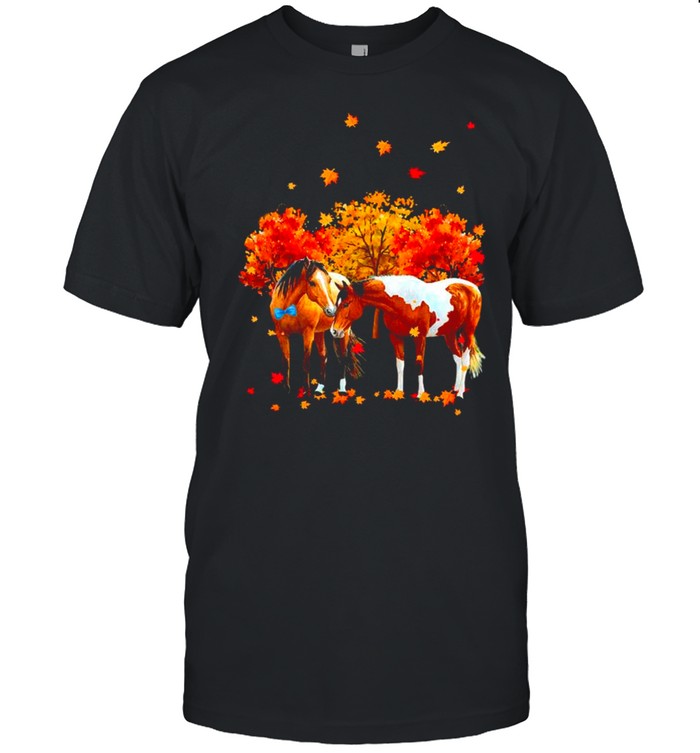 Horse Hello Fall Autumn Leave Tree Halloween Classic Men's T-shirt