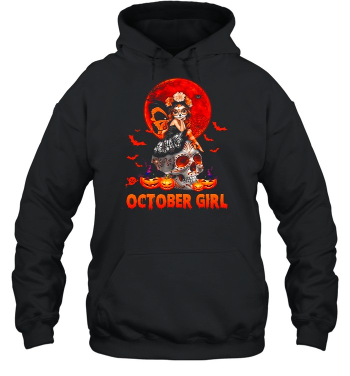 October Girl Pumpkin Halloween Unisex Hoodie