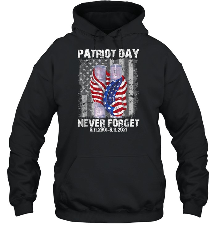 Patriotic America Day 20 Years 911 Memorial Never Forget shirt Unisex Hoodie