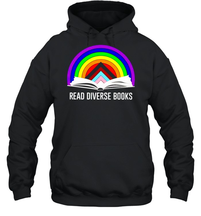 Rainbow read diverse books shirt Unisex Hoodie