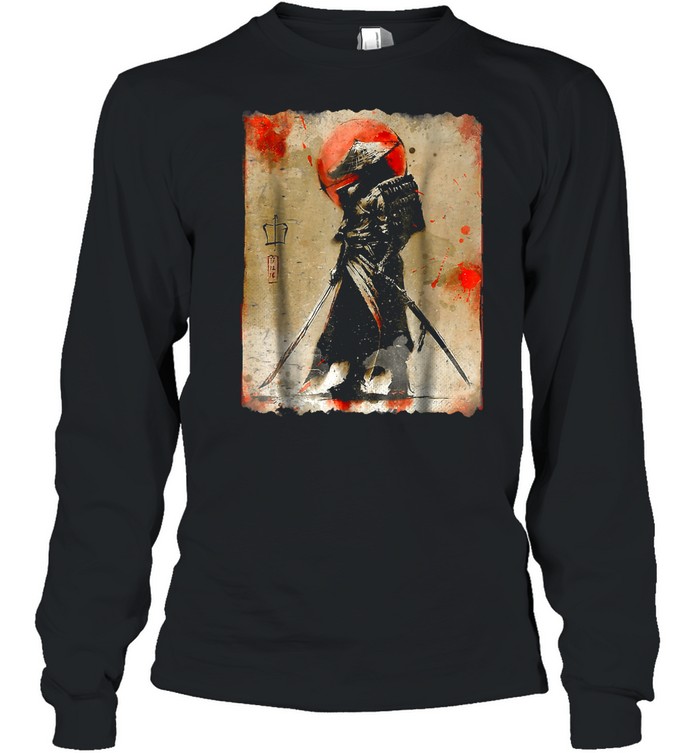 Samurai Japanese Retro Art Print Bushido shirt Long Sleeved T-shirt