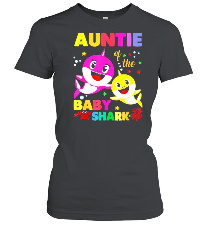 Auntie Of The Baby Shark Birthday Auntie Shark shirt Classic Women's T-shirt