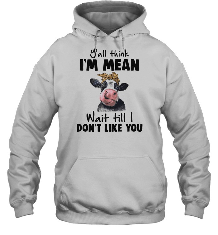 Cow Y’all Think I’m Mean Wait Till I Don’t Like You T-shirt Unisex Hoodie