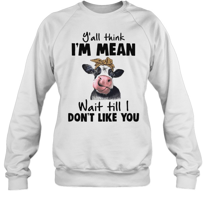 Cow Y’all Think I’m Mean Wait Till I Don’t Like You T-shirt Unisex Sweatshirt