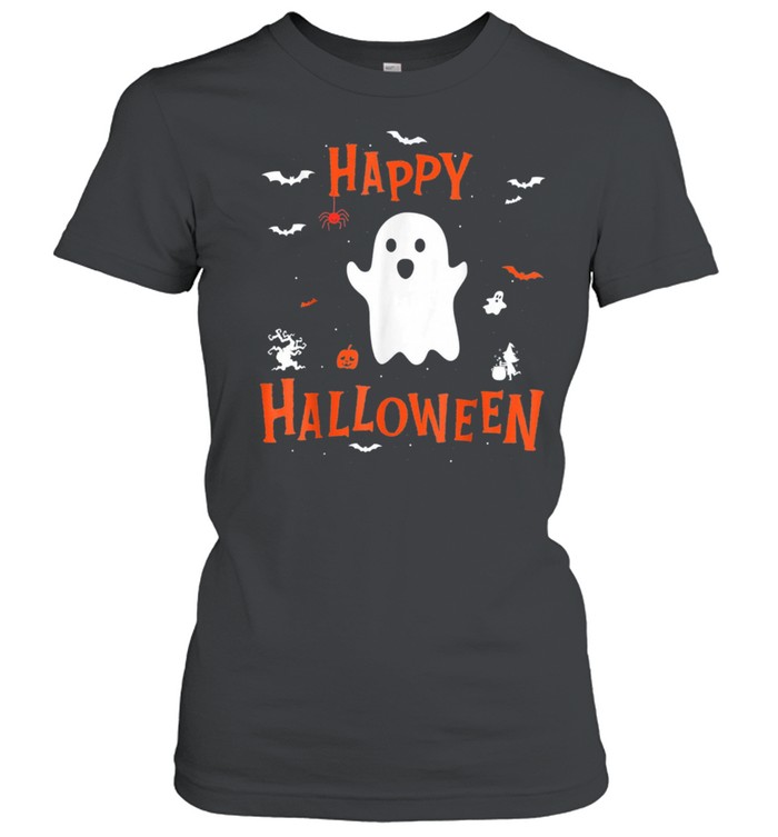 Happy Halloween 2021 Cute Ghost Trick or Treat shirt Classic Women's T-shirt