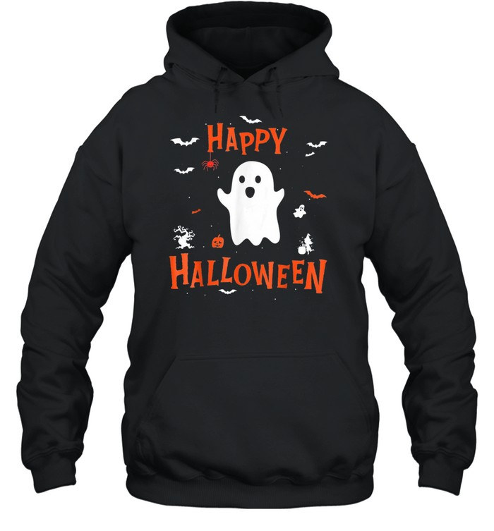 Happy Halloween 2021 Cute Ghost Trick or Treat shirt Unisex Hoodie