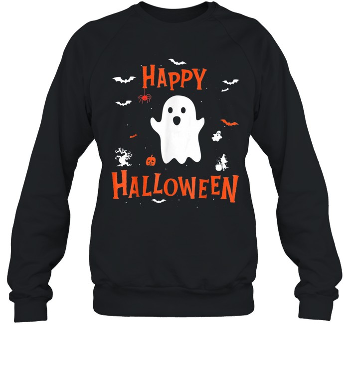 Happy Halloween 2021 Cute Ghost Trick or Treat shirt Unisex Sweatshirt