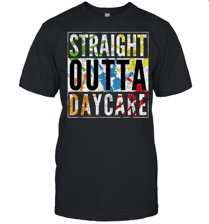 Kids Straight Outta Daycare Fun Child Graduation shirt Classic Men's T-shirt