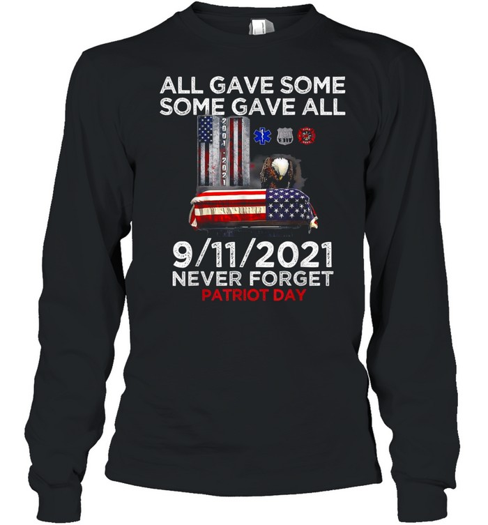 Never Forget 911, 20th Anniversary Firefighters Outfits shirt Long Sleeved T-shirt