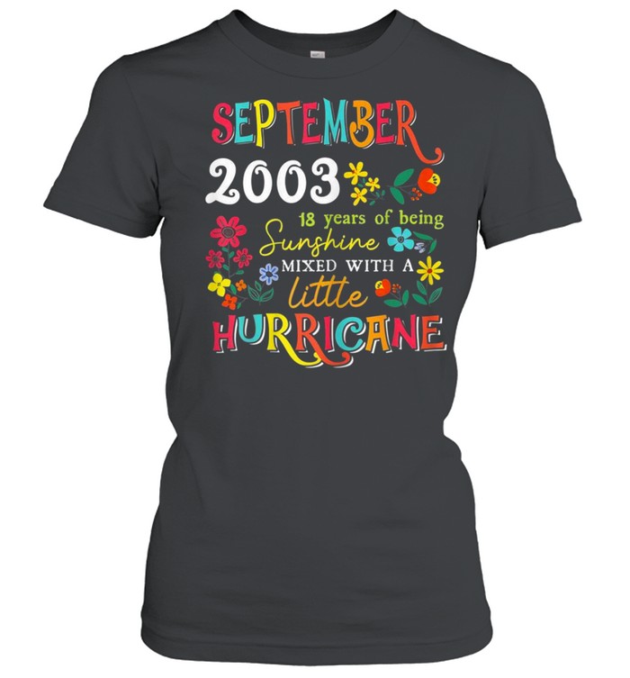 September Girls 2003 18th Birthday 18 Years Old shirt Classic Women's T-shirt