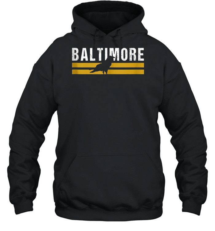 Stripes Native Raven BAl Cool Baltimore MD Vintage Baltimore shirt Unisex Hoodie