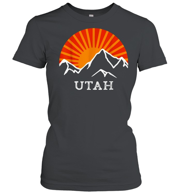 Utah Retro Sunset Mountains Vintage Sun Souvenir Memorabilia shirt Classic Women's T-shirt