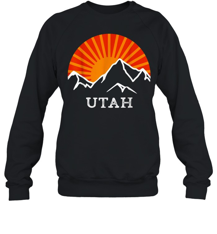 Utah Retro Sunset Mountains Vintage Sun Souvenir Memorabilia shirt Unisex Sweatshirt