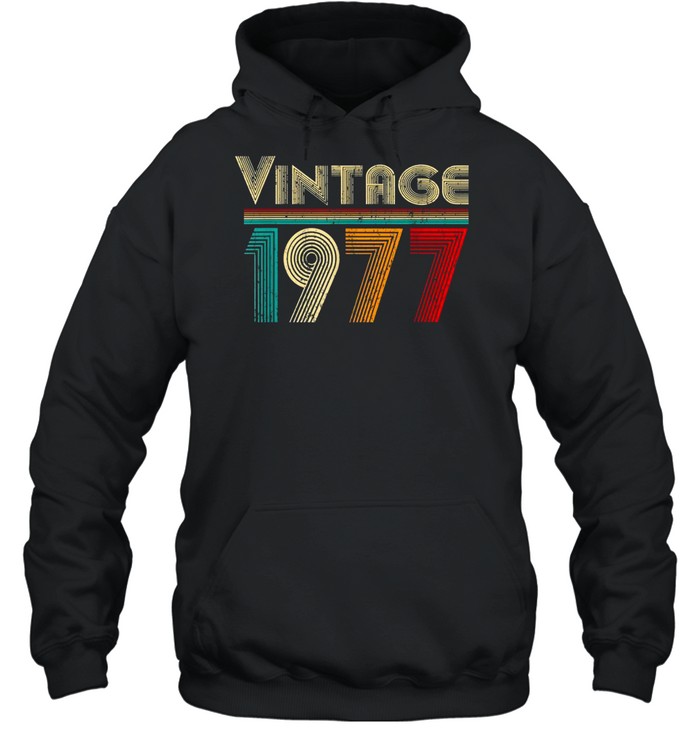 Vintage 1977 Retro 44 Years Old and 44th Birthday shirt Unisex Hoodie