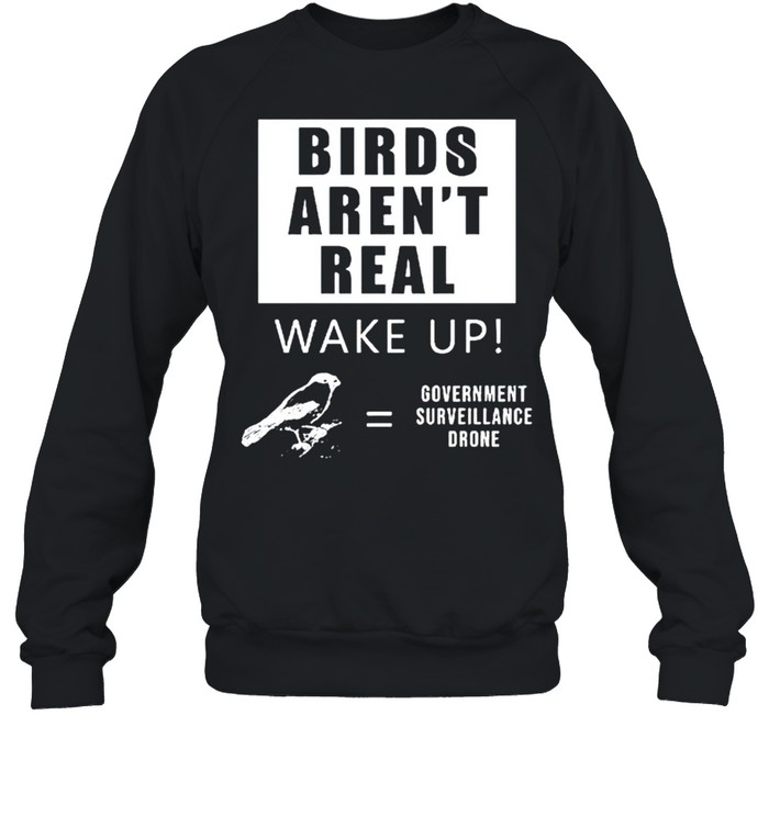 Birds aren’t real wake up government surveillance drone shirt Unisex Sweatshirt