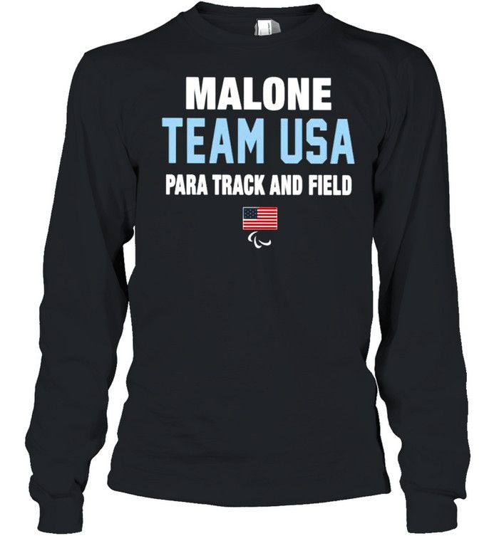 Malone team USA Para track and field shirt Long Sleeved T-shirt