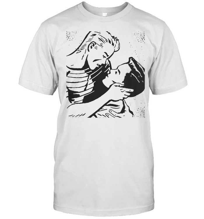 Queer Kissing Gay Love Homoerotic Comic Book Panel T-shirt Classic Men's T-shirt
