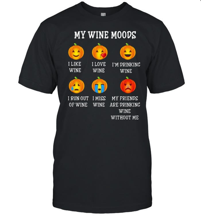 Emoji Pumpkins My Wine Moods Halloween  Classic Men's T-shirt
